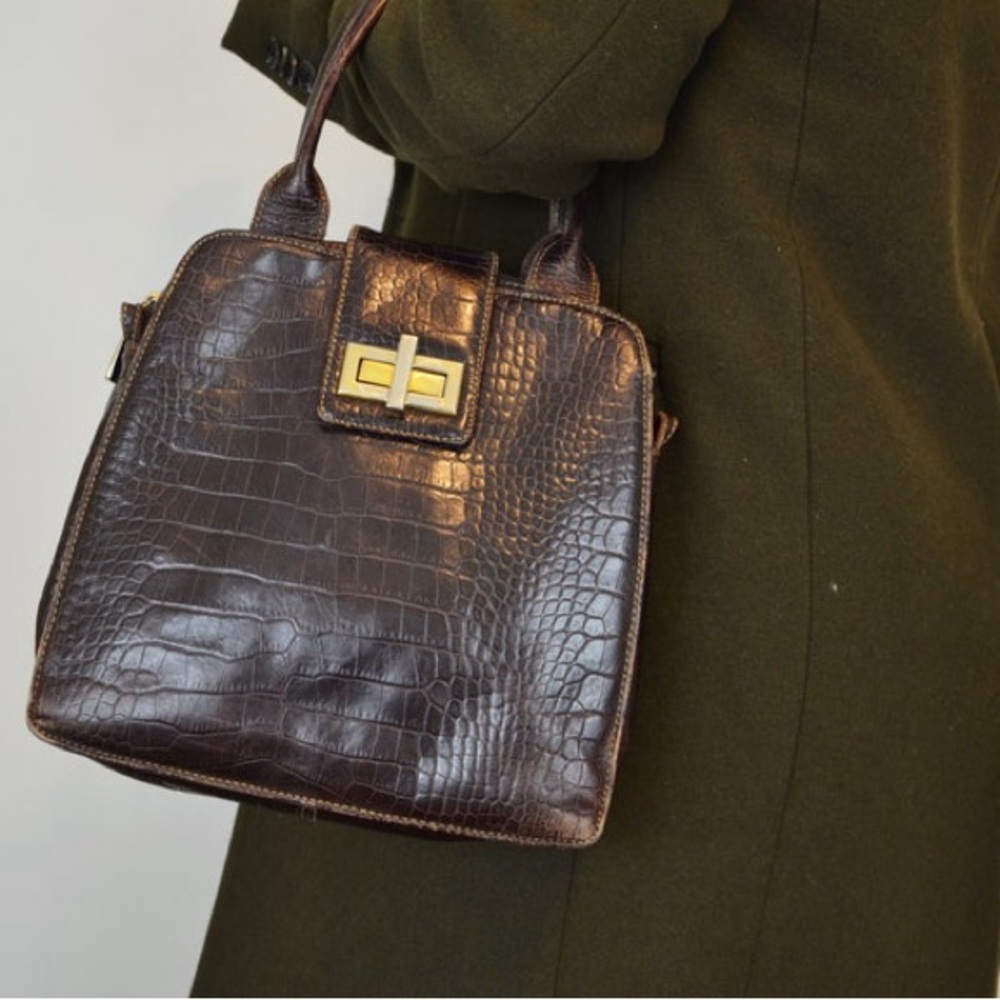 Francesco Biasia Mock Croc Shopper (vintage)